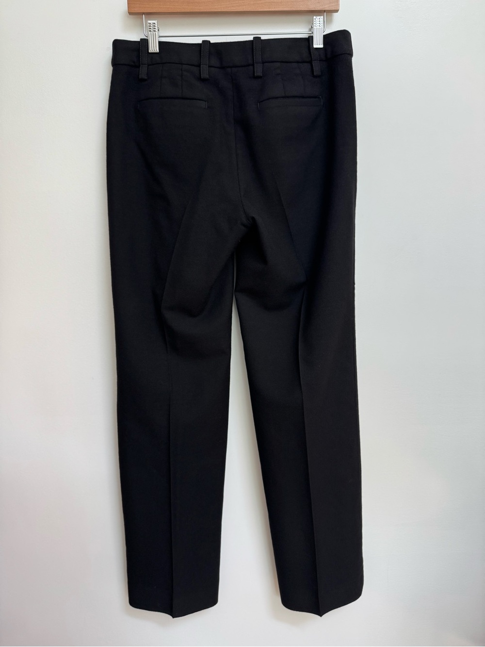 Banana Republic High Rise Straight Leg Italian Wool Pants Women 8 Long Black - Picture 6 of 11